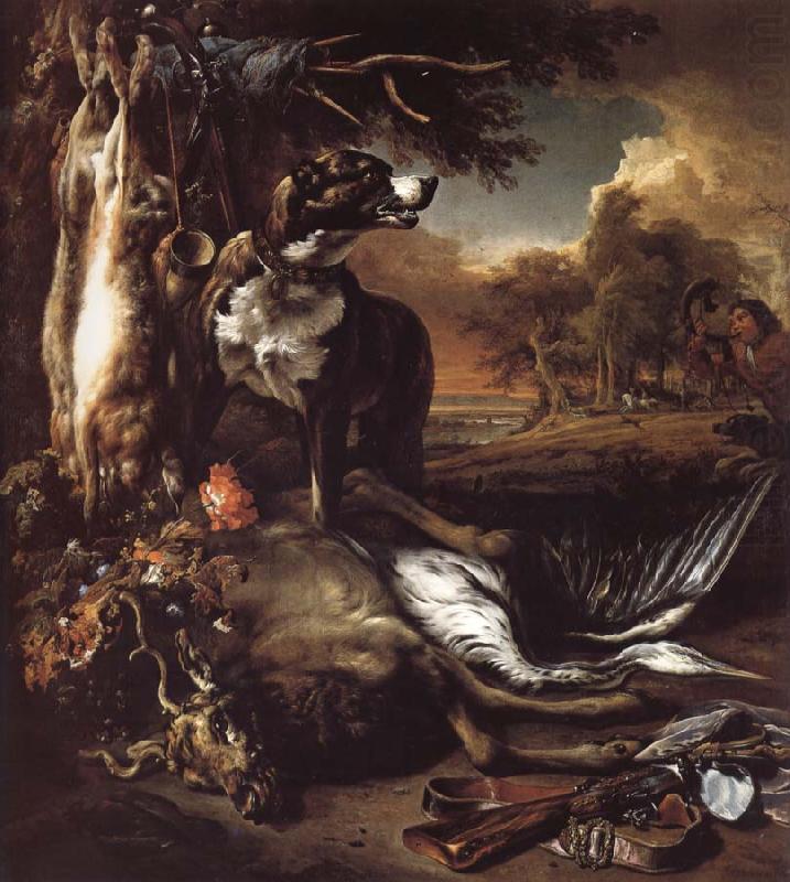 Jan Weenix A Deerhound with Dead Game and Implements of the Chase china oil painting image